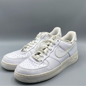 Nike Air Force 1 Low White (has green and pink lining around the Nike sign)